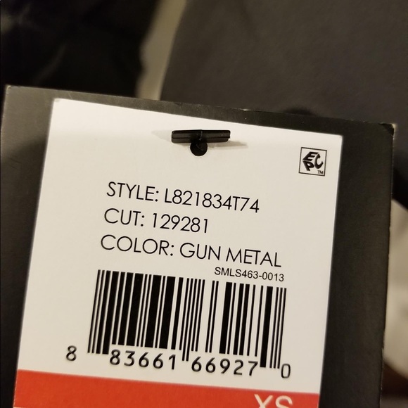 London Fog Faux Fur Trim Hooded Zip Jacket Puffer Coat Gun Metal XS New - Picture 3 of 6